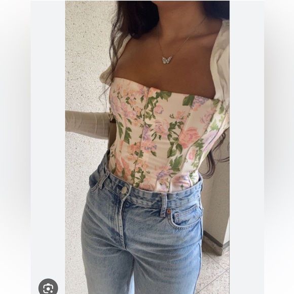 NWT Zara Floral Corset Top - Picture 11 of 11